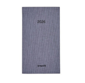 AGENDA BREPOLS 9X16CM 1SEM./2P. NOTAVISION DUBLETTA GRIS
