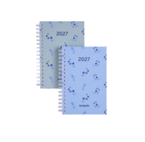 AGENDA BREPOLS 10X15CM 1SEM./2P. POCKET SPIR. BLOSSOM ASS.