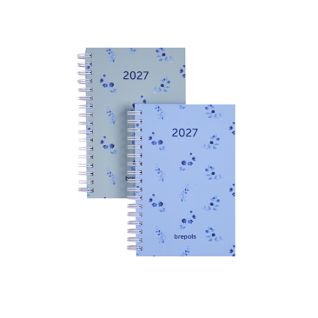 AGENDA BREPOLS 10X15CM 1SEM./2P. POCKET SPIR. BLOSSOM ASS.