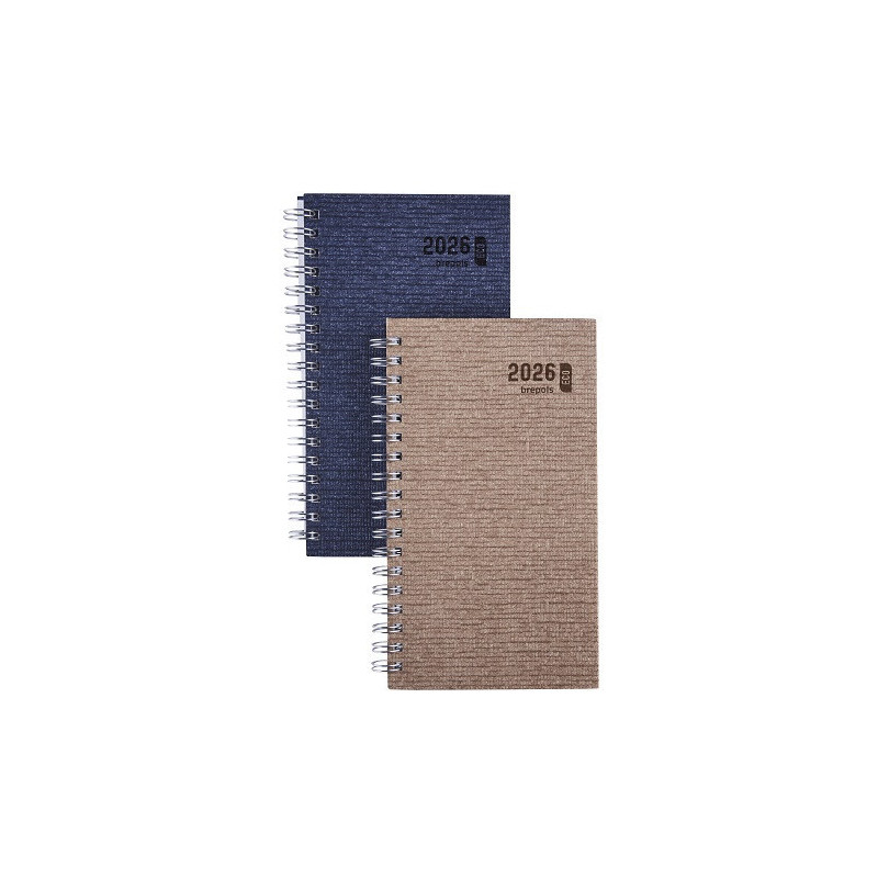 AGENDA BREPOLS 9X16CM 1SEM./2P. ECORAMA SPIR. KAZAR ASS.