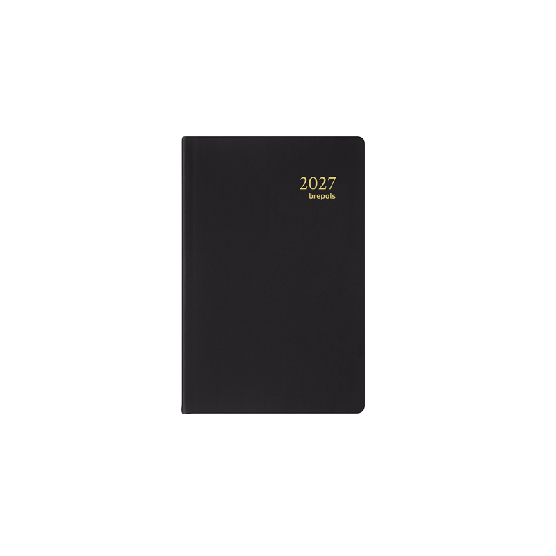 AGENDA BREPOLS 8,1X12CM 1SEM./2P. DELTA SETA NOIR