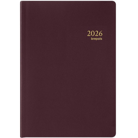 AGENDA BREPOLS 6,8X10,2CM 1SEM./2P. ARMADA SETA BORDEAUX