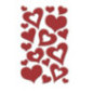 AUTOCOLLANT BSB GLITTER-STICKER COEURS
