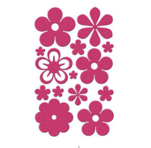 AUTOCOLLANT BSB GLITTER-STICKER FLEURS