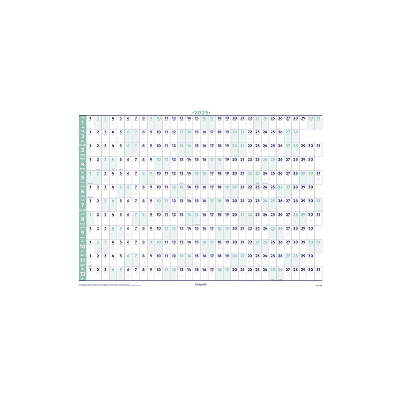 PLANNING BREPOLS ANNUEL 82X59CM