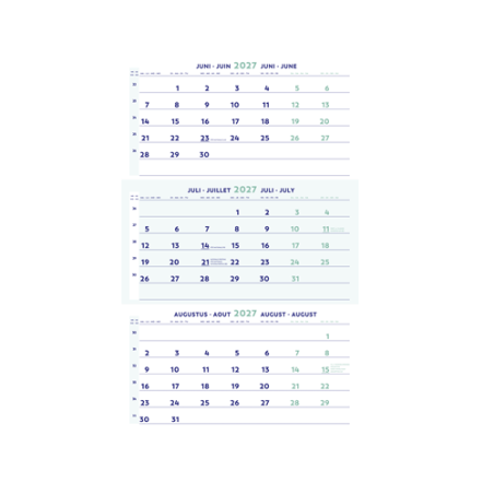 CALENDRIER BREPOLS 3 MOIS 30X60CM