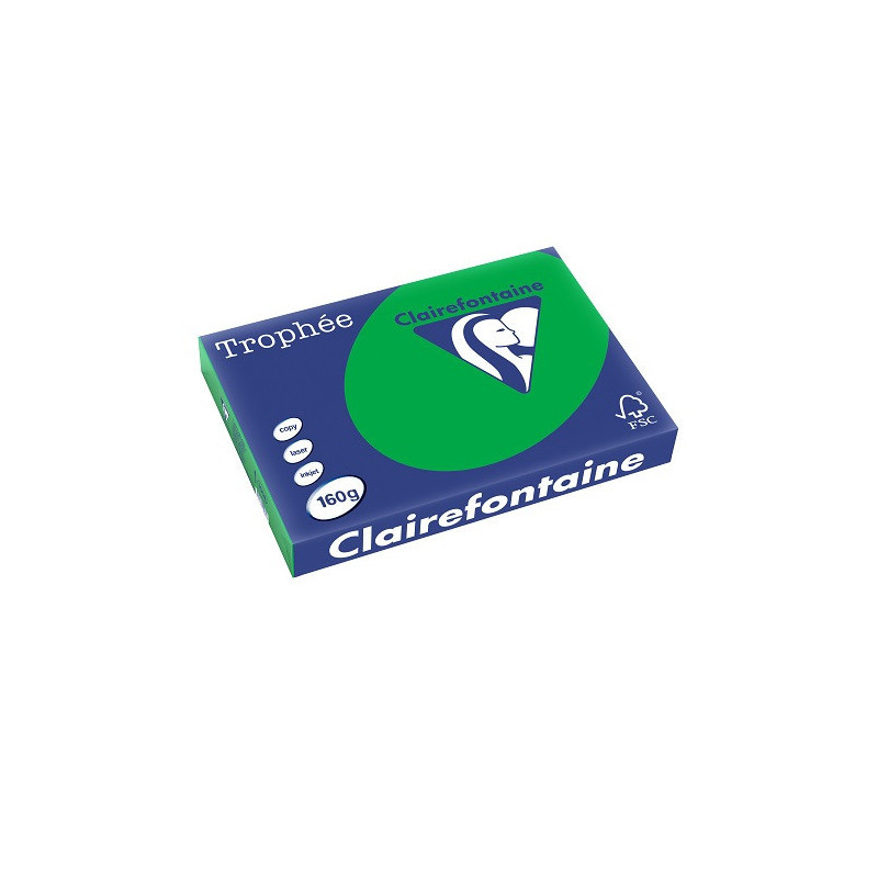 PAPIER REPRO CLAIREF. TROPHEE A3 160G VERT BILLARD 250FLS