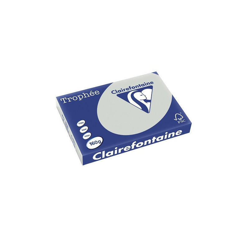PAPIER REPRO CLAIREF. TROPHEE A3 160G GRIS ACIER 250FLS
