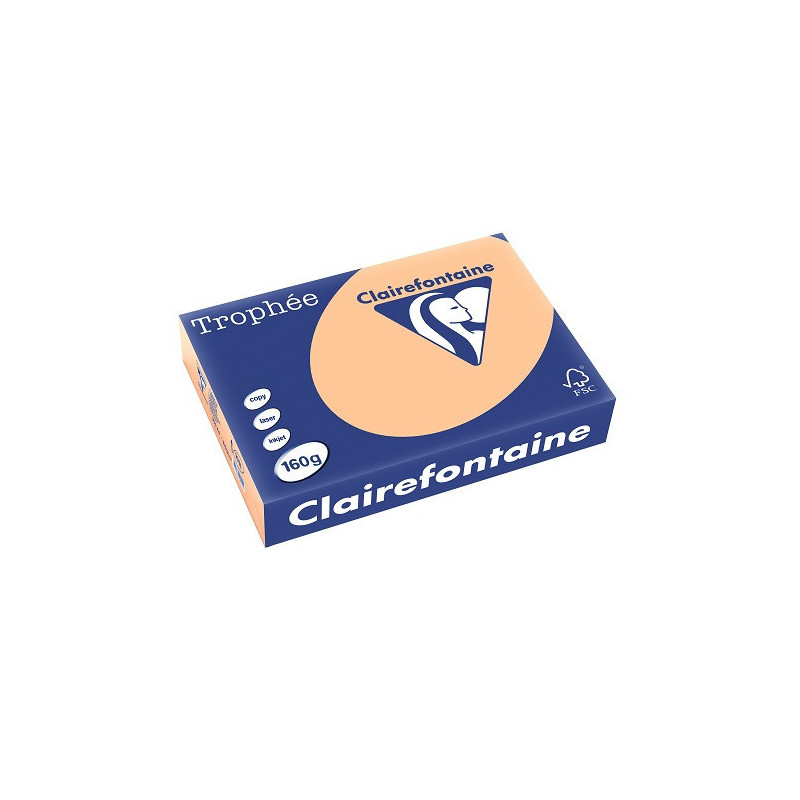 PAPIER REPRO CLAIREF. TROPHEE A4 160G ABRICOT 250FLS