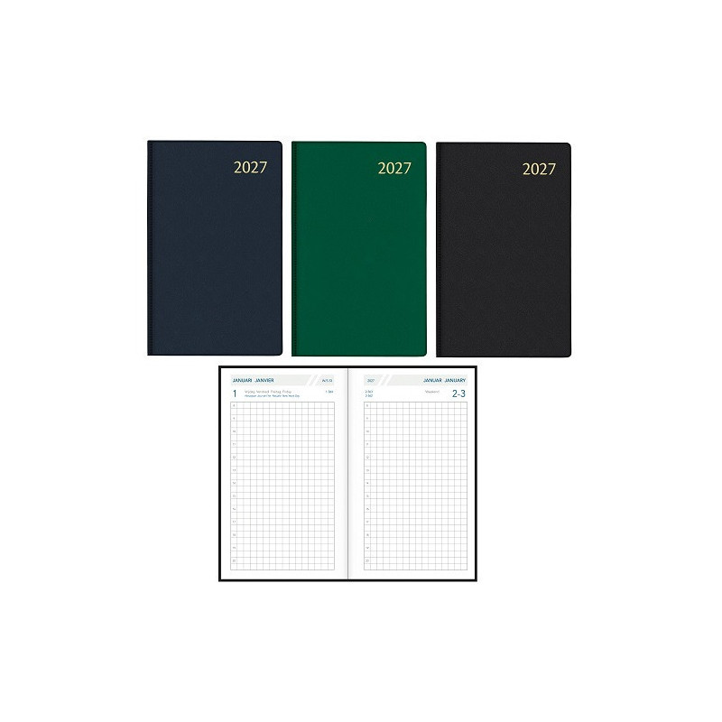 AGENDA 10,5X16,5CM 1J./P.AURORA SETA