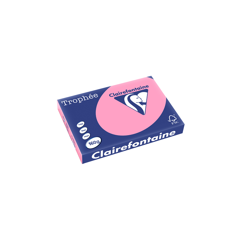 PAPIER REPRO CLAIREF. TROPHEE A3 160G EGLANTINE 250FLS