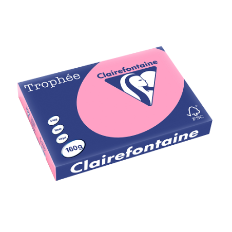 PAPIER REPRO CLAIREF. TROPHEE A3 160G EGLANTINE 250FLS