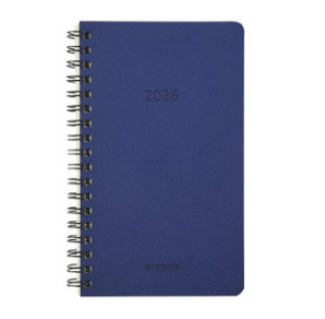 AGENDA BREPOLS 9X16CM 1SEM./2P. INTERPLAN SPIR. CALVI BLEU