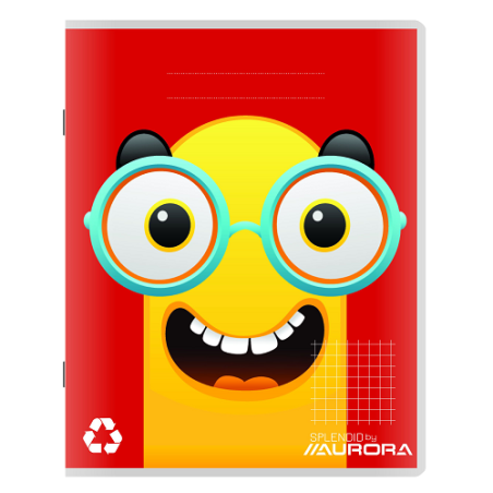 CAHIER AURORA PIQ. A5 QUAD.+M 100FLS ASS. RECYCLE