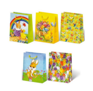 SACHET PAQUES BSB 22X17X8CM ASS.