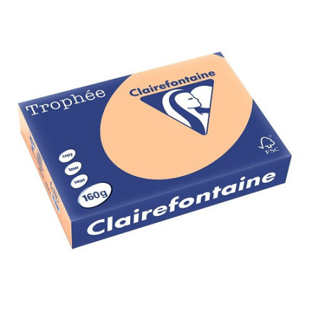 PAPIER REPRO CLAIREF. TROPHEE A4 160G ABRICOT 250FLS