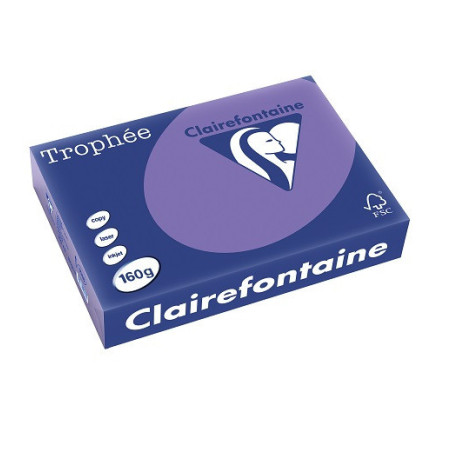 PAPIER REPRO CLAIREF. TROPHEE A4 160G VIOLINE 250FLS