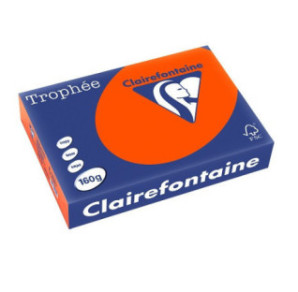 PAPIER REPRO CLAIREF. TROPHEE A4 160G ROUGE CARDINAL 250FLS