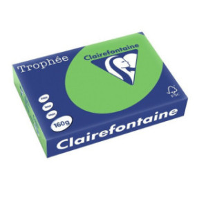 PAPIER REPRO CLAIREF. TROPHEE A4 160G VERT MENTHE 250FLS
