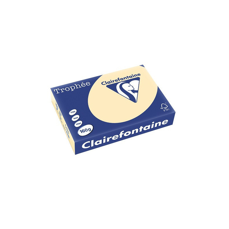 PAPIER REPRO CLAIREF. TROPHEE A4 160G CHAMOIS 250FLS