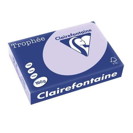 PAPIER REPRO CLAIREF. TROPHEE A4 160G LILAS 250FLS