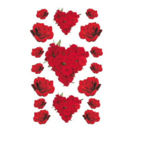AUTOCOLLANT BSB DECO-STICKER COEURS DE ROSES