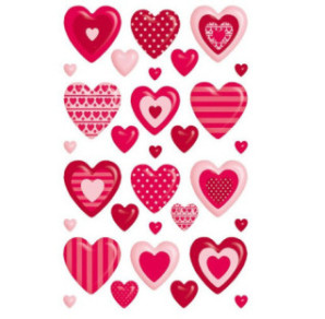 AUTOCOLLANT BSB DECO-STICKER COEURS