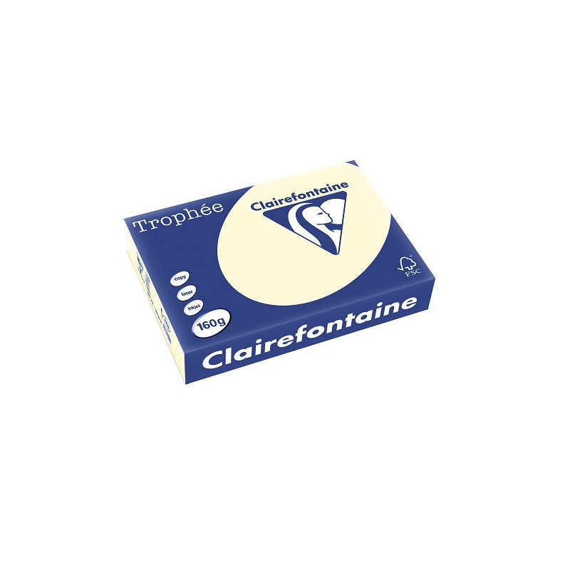 PAPIER REPRO CLAIREF. TROPHEE A4 160G IVOIRE 250FLS