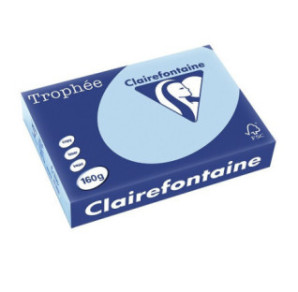 PAPIER REPRO CLAIREF. TROPHEE A4 160G BLEU VIF 250FLS