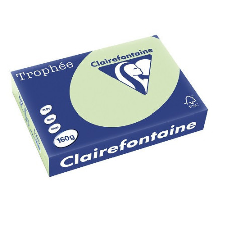 PAPIER REPRO CLAIREF. TROPHEE A4 160G VERT GOLF 250FLS