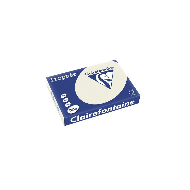 PAPIER REPRO CLAIREF. TROPHEE A4 120G GRIS PERLE 250FLS