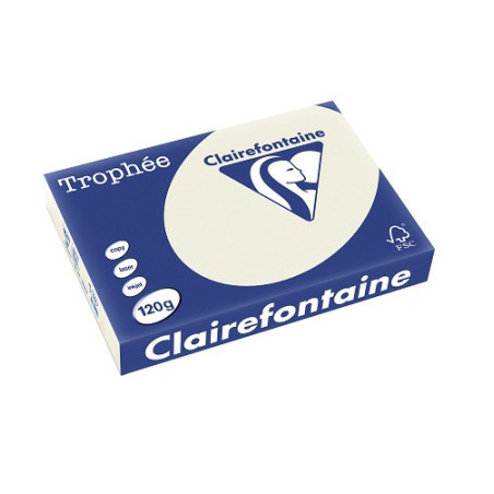 PAPIER REPRO CLAIREF. TROPHEE A4 120G GRIS PERLE 250FLS