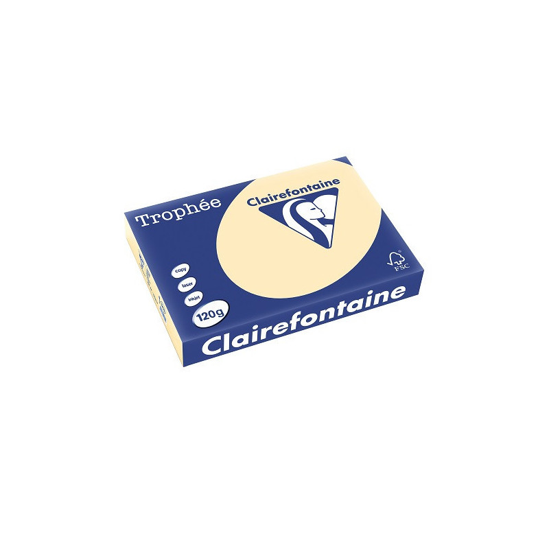 PAPIER REPRO CLAIREF. TROPHEE A4 120G CHAMOIS 250FLS