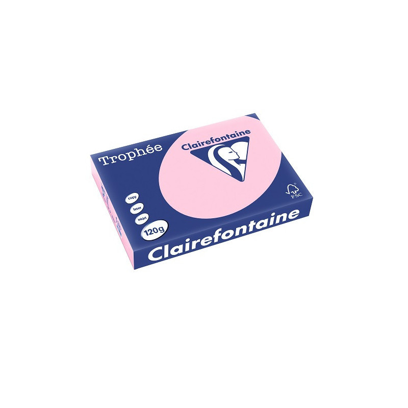 PAPIER REPRO CLAIREF. TROPHEE A4 120G ROSE 250FLS