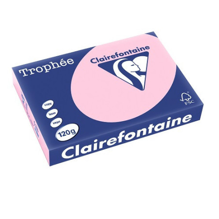 PAPIER REPRO CLAIREF. TROPHEE A4 120G ROSE 250FLS