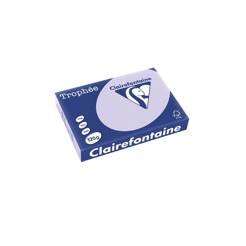 PAPIER REPRO CLAIREF. TROPHEE A4 120G LILAS 250FLS