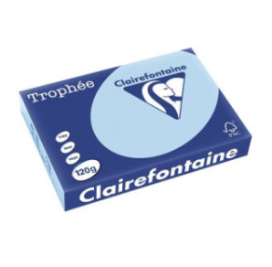 PAPIER REPRO CLAIREF. TROPHEE A4 120G BLEU VIF 250FLS