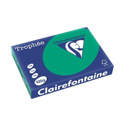 PAPIER REPRO CLAIREF. TROPHEE A4 120G VERT SAPIN 250FLS