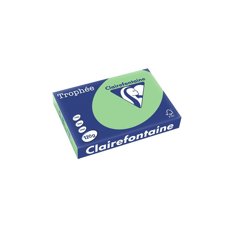 PAPIER REPRO CLAIREF. TROPHEE A4 120G VERT NATURE 250FLS