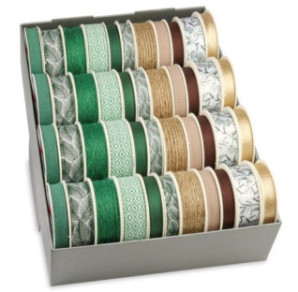 RUBAN CADEAU PATTBERG BOBINE VINTAGE GREEN ASS.