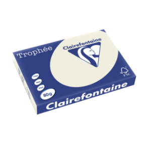 PAPIER REPRO CLAIREF. TROPHEE A3 80G GRIS PERLE 500FLS