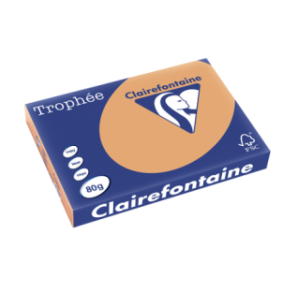 PAPIER REPRO CLAIREF. TROPHEE A3 80G CARAMEL 500FLS