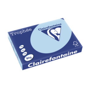 PAPIER REPRO CLAIREF. TROPHEE A3 80G BLEU VIF 500FLS
