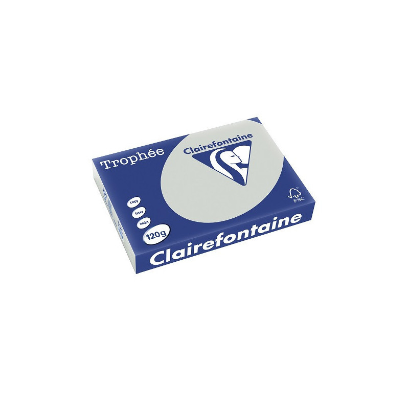 PAPIER REPRO CLAIREF. TROPHEE A4 120G GRIS ACIER 250FLS