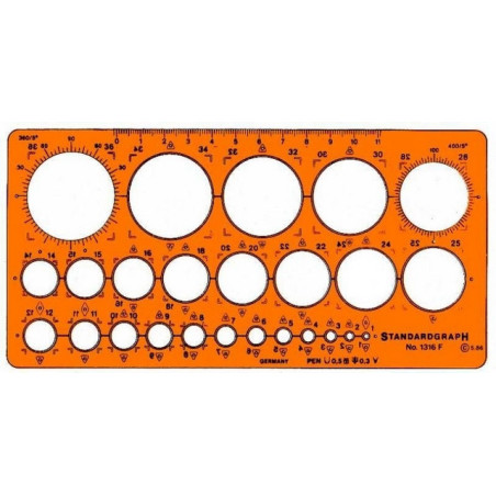 GABARIT DE CERCLES STANDARDGRAPH