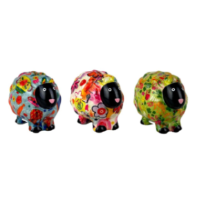 TIRELIRE S MOUTON PELUCHE ASS.