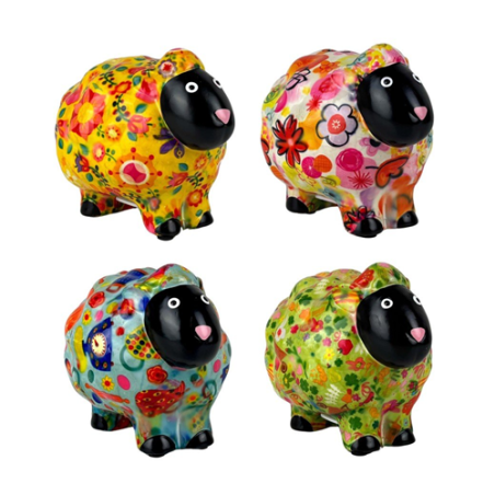 TIRELIRE STANDARD MOUTON PELUCHE ASS.