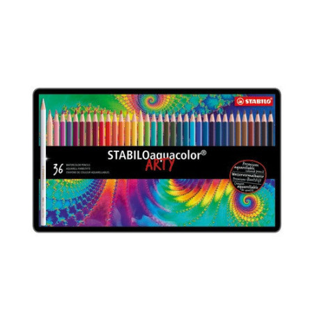 CRAYON COUL. STABILO AQUACOLOR BOITE MET. 36PCS