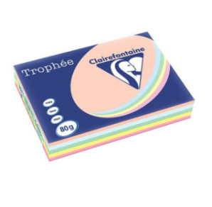 PAPIER REPRO CLAIREF. TROPHEE A3 80G COUL. PASTEL ASS. 500FLS