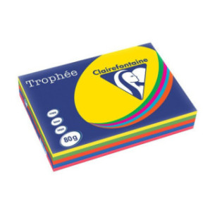 PAPIER REPRO CLAIREF. TROPHEE A3 80G COUL. INTENSIF ASS. 500FLS